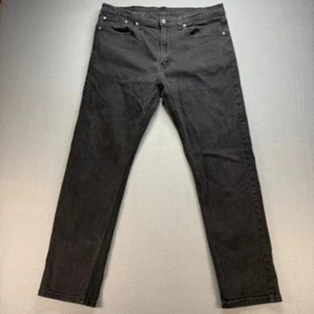 Levi's Jeans Men 36 (FIT 36x28)‎ Black 502 Regular Taper Stretch Denim Pants